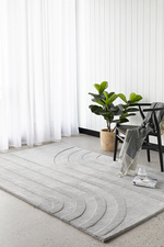 wavy grey handtufted