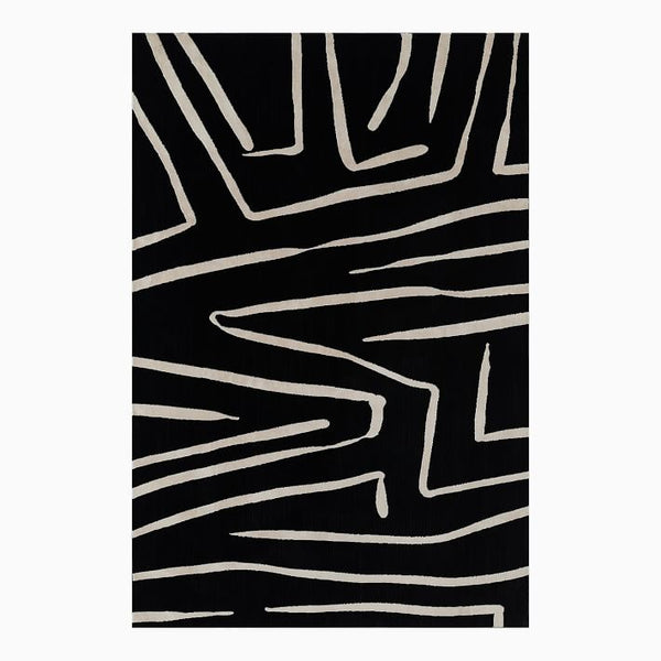 abstract black handtufted